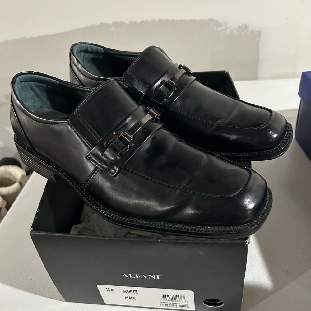 Alfani Men's Sleek Black Slip-On Loafers